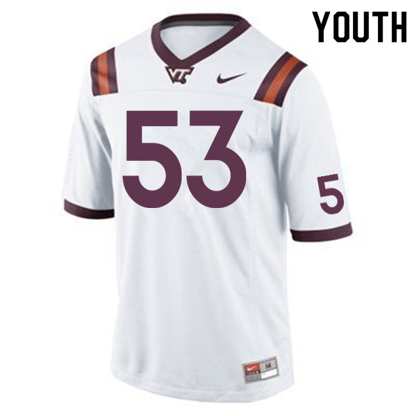 Youth #53 Trent Young Virginia Tech Hokies College Football Jerseys Sale-Maroon